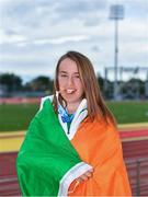 26 July 2017; Team Ireland's Jade Williams, from Baillieborough, Co. Cavan, with her bronze medal in the women's hammer throw during the European Youth Olympic Festival 2017 at Olympic Park in Gyor, Hungary. Photo by Eóin Noonan/Sportsfile