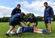 26 July 2017; Leinster Academy players Ian Fitzpatrick, left, and Charlie Rock, give instructions during the Bank of Ireland Leinster Rugby School of Excellence, at The King's Hospital in Dublin. Photo by Sam Barnes/Sportsfile