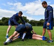 26 July 2017; Leinster Academy players Ian Fitzpatrick, left, and Charlie Rock, give instructions during the Bank of Ireland Leinster Rugby School of Excellence, at The King's Hospital in Dublin. Photo by Sam Barnes/Sportsfile