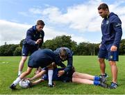 26 July 2017; Leinster Academy players Ian Fitzpatrick, left, and Charlie Rock, during the Bank of Ireland Leinster Rugby School of Excellence at The King's Hospital in Dublin. Photo by Sam Barnes/Sportsfile