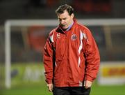 9 March 2012; Bohemians manager Aaron Callaghan. Airtricity League Premier Division, Bohemians v Shelbourne, Dalymount Park, Dublin. Picture credit: Brian Lawless / SPORTSFILE