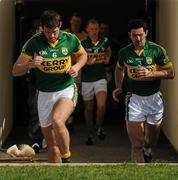 25 March 2012; Kerry captain Eoin Brosnan leads his side out before the game. Allianz Football League Division 1, Round 6, Kerry v Laois, Fitzgerald Stadium, Killarney, Co. Kerry. Picture credit: Brendan Moran / SPORTSFILE