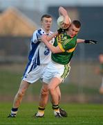 28 March 2012; Kieran Hurley, Kerry, in action against Ray O Ceallaigh, Waterford. Cadbury's Munster GAA Football Under 21 Championship Semi-Final, Kerry v Waterford, Austin Stack Park, Tralee, Co. Kerry. Picture credit: Brendan Moran / SPORTSFILE