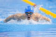 29 February 2012; Oisin Duffy in action during the Men's 200m Butterfly B final at the Irish Long Course National Swimming Championships/Olympic Trials. National Aquatic Centre, Abbotstown, Dublin. Picture credit: Brian Lawless / SPORTSFILE