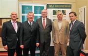 29 March 2012; At the Horse Sport Ireland Anti-Doping Seminar are, from left to right, Mark Sherry, Head of Administration, Irish Equine Centre, Ronan Surgue, HSI Rules Committee Member, Joe Walsh, Chairman of HSI, Professor Tom Buckley, Irish Equine Centre, and Damian McDonald, CEO of HSI. Charleville Park Hotel, Charleville, Co. Cork. Picture credit: Diarmuid Greene / SPORTSFILE