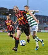 30 March 2012; Owen Heary, Bohemians, in action against Billy Dennehy, Shamrock Rovers. Airtricity League Premier Division, Shamrock Rovers v Bohemians, Tallaght Stadium, Tallaght, Co. Dublin. Picture credit: David Maher / SPORTSFILE