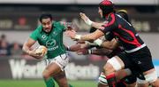 30 March 2012; Henry Fa'afili, Connacht, attempts to break through the Dragons defence. Celtic League, Dragons v Connacht, Rodney Parade, Newport, Wales. Picture credit: Steve Pope / SPORTSFILE
