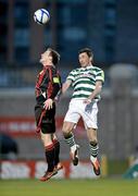 30 March 2012; Killian Brennan, Shamrock Rovers, in action against Derek Pender, Bohemians. Airtricity League Premier Division, Shamrock Rovers v Bohemians, Tallaght Stadium, Tallaght, Co. Dublin. Picture credit: David Maher / SPORTSFILE