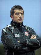 30 March 2012; Derry City manager Declan Devine during the game. Airtricity League Premier Division, Drogheda United v Derry City, Hunky Dory Park, Drogheda, Co. Louth. Photo by Sportsfile