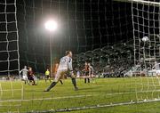 30 March 2012; Gary Twigg, Shamrock Rovers, beats Bohemians goalkeeper Andy McNulty to score his side's first goal. Airtricity League Premier Division, Shamrock Rovers v Bohemians, Tallaght Stadium, Tallaght, Co. Dublin. Picture credit: David Maher / SPORTSFILE