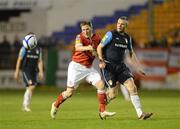 30 March 2012; Philip Hughes, Shelbourne, in action against Kenny Browne, St Patrick's Athletic. Airtricity League Premier Division, Shelbourne v St Patrick's Athletic, Tolka Park, Dublin. Picture credit: Barry Cregg / SPORTSFILE