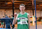 31 March 2012; Winner of the Boys Under 17 High Jump David Cassen, Old Abbey Athletic Club, Co. Cork. Cassen won the event with a jump of 1.96m. Woodie’s DIY AAI Juvenile Indoor Championships of Ireland, Nenagh Indoor Arena, Nenagh, Co. Tipperary. Picture credit: Matt Browne / SPORTSFILE