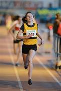 31 March 2012; Louise Shanaha, Leevale Athletic Club, Co. Cork, on her way to winning the Girls Under 16 800m at the Woodie’s DIY AAI Juvenile Indoor Championships of Ireland. Nenagh Indoor Arena, Nenagh, Co. Tipperary. Picture credit: Matt Browne / SPORTSFILE
