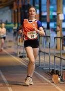 31 March 2012; Dervla Beirne, Mohill Athletic Club, Co. Leitrim, on her way to winning the Girls Under 15 1000m walk at the Woodie’s DIY AAI Juvenile Indoor Championships of Ireland. Nenagh Indoor Arena, Nenagh, Co. Tipperary. Picture credit: Matt Browne / SPORTSFILE