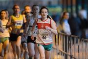 31 March 2012; Alanna Lally, Galway City Harriers Athletic Club, on her way to winning the Under 17 Girls 800m at the Woodie’s DIY AAI Juvenile Indoor Championships of Ireland. Nenagh Indoor Arena, Nenagh, Co. Tipperary. Picture credit: Matt Browne / SPORTSFILE