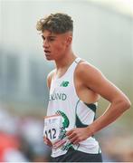 26 July 2017; Team Ireland's Alex Boyd, from Cloughey, Co. Down, dejected after the men's 1500m final, during the European Youth Olympic Festival 2017 at Olympic Park in Gyor, Hungary. Photo by Eóin Noonan/Sportsfile