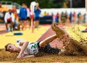 26 July 2017; Team Ireland's Sean Carolan, from Newport, Co. Tipperary, competing in the men's long jump final, during the European Youth Olympic Festival 2017 at Olympic Park in Gyor, Hungary. Photo by Eóin Noonan/Sportsfile