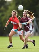 26 July 2017; Fiona Keating of Cork in action against Hannah Noone of Galway during the All Ireland Ladies Football Under 16 A Final match between Cork and Galway at McDonagh Park, Nenagh, Co. Tipperary. Photo by Seb Daly/Sportsfile