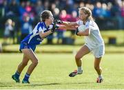26 July 2017; Kelly Ann Hohan of Kildare in action against Ciara Downey of Waterford during the All Ireland Ladies Football Under 16 B Final match between Kildare and Waterford at John Locke Park in Callan, Co Kilkenny. Photo by Matt Browne/Sportsfile