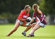 26 July 2017; Faye Ahern of Cork in action against Lorraine Meehan of Galway during the All Ireland Ladies Football Under 16 A Final match between Cork and Galway at McDonagh Park, Nenagh, Co. Tipperary. Photo by Seb Daly/Sportsfile