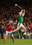 26 July 2017; Cian Lynch of Limerick in action against Sean O'Donoghue of Cork during the Bord Gáis Energy Munster GAA Hurling Under 21 Championship Final match between Limerick and Cork at the Gaelic Grounds in Limerick. Photo by Stephen McCarthy/Sportsfile
