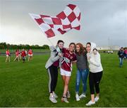 26 July 2017; Kate Geraghty of Galway celebrates with supporters following her side's victory during the All Ireland Ladies Football Under 16 A Final match between Cork and Galway at McDonagh Park, Nenagh, Co. Tipperary. Photo by Seb Daly/Sportsfile