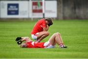 26 July 2017; Cork players react following their side's defeat during the All Ireland Ladies Football Under 16 A Final match between Cork and Galway at McDonagh Park, Nenagh, Co. Tipperary. Photo by Seb Daly/Sportsfile