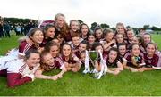 26 July 2017; Galway players celebrate following their side's victory during the All Ireland Ladies Football Under 16 A Final match between Cork and Galway at McDonagh Park, Nenagh, Co. Tipperary. Photo by Seb Daly/Sportsfile
