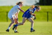 26 July 2017; Sheena McGuckian of Waterford in action against Eve Kehoe of Kildare during the All Ireland Ladies Football during the All Ireland Ladies Football Under 16 B Final match between Kildare and Waterford at John Locke Park in Callan, Co Kilkenny. Photo by Matt Browne/Sportsfile