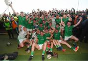 26 July 2017; Limerick players celebrates with the cup following during the Bord Gáis Energy Munster GAA Hurling Under 21 Championship Final match between Limerick and Cork at the Gaelic Grounds in Limerick. Photo by Stephen McCarthy/Sportsfile