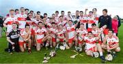 26 July 2017; The Derry players celebrate after the Bord Gáis Energy Ulster GAA Hurling U21 Championship Final match between Derry and Down at Corrigan Park in Belfast. Photo by Oliver McVeigh/Sportsfile