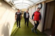 26 July 2017; Cork manager John Meyler, left, retruns to the chaning room prior to the Bord Gáis Energy Munster GAA Hurling Under 21 Championship Final match between Limerick and Cork at the Gaelic Grounds in Limerick. Photo by Stephen McCarthy/Sportsfile