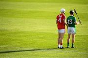 26 July 2017; Peter Casey of Limerick and David Griffin of Cork during the Bord Gáis Energy Munster GAA Hurling Under 21 Championship Final match between Limerick and Cork at the Gaelic Grounds in Limerick. Photo by Stephen McCarthy/Sportsfile