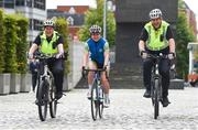 27 July 2017; Pictured today at the launch of the 3rd Great Dublin Bike Ride were Garda Ruth Molloy and Sgt. Jim Clavin with Cyclist Lydia Boylan from Cycling Ireland. The Great Dublin Bike Ride is an initiative from Sport Ireland who work in conjunction with Dublin City Council, Healthy Ireland, Fingal County Council, Cycling Ireland and Meath County Council to create the only cycling event of its kind to happen in Dublin. On Sunday 24th September 2017, up to 6,000 riders will set out from Smithfield in Dublin to take part in the third Great Dublin Bike Ride. To encourage the promotion of cycling safely through the city, event partners Sport Ireland, Dublin City Council, Healthy Ireland, Cycling Ireland and Fingal County Council are hosting a Great Dublin Bike Ride training day on Sunday 27th of August in the Rowing Centre in Islandbridge. to register simply visit http://greatdublinbikeride.ie/. Photo by Cody Glenn/Sportsfile