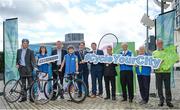 27 July 2017; Pictured today at the launch of the 3rd Great Dublin Bike Ride were, from left, CEO, Cycling Ireland, Geoff Liffey, Sport Ireland, Una May, President of Cycling Ireland Ciaran McKenna, Cyclist Lydia Boylan, Cycling Ireland, Deputy Mayor of Fingal County Council, Adrian Henchy, Minister of State at the Department of Transport, Tourism and Sport Brendan Griffin, TD, Ardmhéara Bhaile Átha Cliath / Lord Mayor of Dublin, Micheál Mac Donncha, John Treacy, CEO, Sport Ireland, Minister of State at the Department of Health, Catherine Byrne, TD, and Paul Brosnan, Healthy Ireland. The Great Dublin Bike Ride is an initiative from Sport Ireland who work in conjunction with Dublin City Council, Healthy Ireland, Fingal County Council, Cycling Ireland and Meath County Council to create the only cycling event of its kind to happen in Dublin. On Sunday 24th September 2017, up to 6,000 riders will set out from Smithfield in Dublin to take part in the third Great Dublin Bike Ride. To encourage the promotion of cycling safely through the city, event partners Sport Ireland, Dublin City Council, Healthy Ireland, Cycling Ireland and Fingal County Council are hosting a Great Dublin Bike Ride training day on Sunday 27th of August in the Rowing Centre in Islandbridge. to register simply visit http://greatdublinbikeride.ie/. Photo by Cody Glenn/Sportsfile