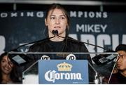 27 July 2017; Katie Taylor during a press conference at the Dream Hotel Downtown in New York, USA. Photo by Amanda Westcott/ SHOWTIME/ Sportsfile