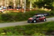 28 July 2017; Craig Breen of Ireland and Scott Martin of Great Britain compete in their Citroen Total Abu Dhabi WRT Citroen C3 WRC during Special Stage 3 of the Neste Rally Finland in Urria, Finland. Photo by Philip Fitzpatrick/Sportsfile