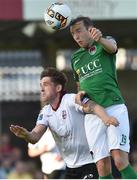 28 July 2017; Karl Sheppard of Cork City in action against Lee Grace of Galway United during the SSE Airtricity League Premier Division match between Cork City and Galway United at Turners Cross, in Cork. Photo by Matt Browne/Sportsfile