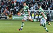 28 July 2017; David McAllister of Shamrock Rovers celebrates after scoring his side's first goal during the SSE Airtricity League Premier Division match between Shamrock Rovers and Bohemians at Tallaght Stadium, Tallaght, in Co. Dublin. Photo by David Maher/Sportsfile