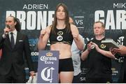 28 July 2017; Katie Taylor during the official weigh-in ahead of her lightweight bout against Jasmine Clarkson at the Brooklyn Marriott in New York, USA. Photo by Ed Diller/DiBella Entertainment/ Sportsfile