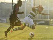 28 July 2017; Simon Madden of Shamrock Rovers in action against Fuad Sule of Bohemians during the SSE Airtricity League Premier Division match between Shamrock Rovers and Bohemians at Tallaght Stadium, Tallaght, in Co. Dublin. Photo by David Maher/Sportsfile