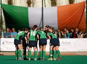 25 March 2012; The Ireland team huddle during the game. Women’s 2012 Olympic Qualifying Tournament Final, FIH Road to London, Belgium v Ireland, Beerschot T.H.C., Kontich, Antwerp, Belgium. Picture credit: Stephen McCarthy / SPORTSFILE