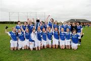 31 March 2012; The Colaiste Dun Iascaigh squad celebrate. Tesco All-Ireland Post Primary Schools Junior A Final, Colaiste Dun Iascaigh, Cahir, Co. Tipperary v Loreto Convent, Omagh, Co. Tyrone, Moate GAA Club, Hogan Park, Moate, Co. Westmeath. Picture credit: Ray McManus / SPORTSFILE