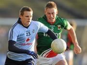 31 March 2012; Tomas Quinn, Dublin, in action against Kevin Keane, Mayo. Allianz Football League, Division 1, Round 2, Refixture, Mayo v Dublin, McHale Park, Castlebar, Co. Mayo. Picture credit: David Maher / SPORTSFILE