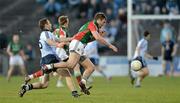 31 March 2012; Aidan O'Shea, Mayo, in action against Kevin McManamon, Dublin. Allianz Football League, Division 1, Round 2, Refixture, Mayo v Dublin, McHale Park, Castlebar, Co. Mayo. Picture credit: David Maher / SPORTSFILE