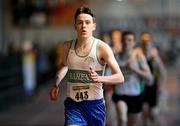 31 March 2012; Killian Kirwan, Raheny Shamrock A.C., Co. Dublin, on his way to winning the Boys Under 18's 800m Final during the Woodie’s DIY AAI Juvenile Indoor Championships of Ireland. Nenagh Indoor Arena, Nenagh, Co. Tipperary. Picture credit: Matt Browne / SPORTSFILE