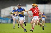 1 April 2012; Thomas Stapleton, Tipperary, in action against Cathal Naughton, Cork. Allianz Hurling League Division 1A, Round 5, Tipperary v Cork, Semple Stadium, Thurles, Co. Tipperary. Picture credit: Brendan Moran / SPORTSFILE