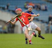 1 April 2012; Lorcan McLoughlin, Cork, in action against James Woodlock, Tipperary. Allianz Hurling League Division 1A, Round 5, Tipperary v Cork, Semple Stadium, Thurles, Co. Tipperary. Picture credit: Brendan Moran / SPORTSFILE
