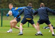 2 April 2012; Leinster's Luke Fitzgerald in action during squad training ahead of their side's Heineken Cup Quarter-Final game against Cardiff Blues on Saturday. Leinster Rugby Squad Training. UCD, Belfield, Dublin. Picture credit: Brendan Moran / SPORTSFILE