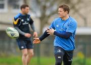 2 April 2012; Leinster's Brian O'Driscoll in action during squad training ahead of their side's Heineken Cup Quarter-Final game against Cardiff Blues on Saturday. Leinster Rugby Squad Training. UCD, Belfield, Dublin. Picture credit: Brendan Moran / SPORTSFILE